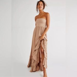 Free People Extratropical Maxi Dress Taupe New!